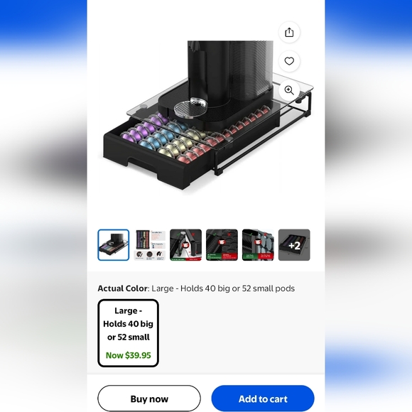 Nespresso Black Coffee Maker with Accessories - Picture 2 of 5